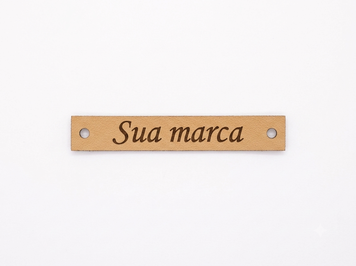Etiquetas Personalizadas em Couro PU - Imagem 1