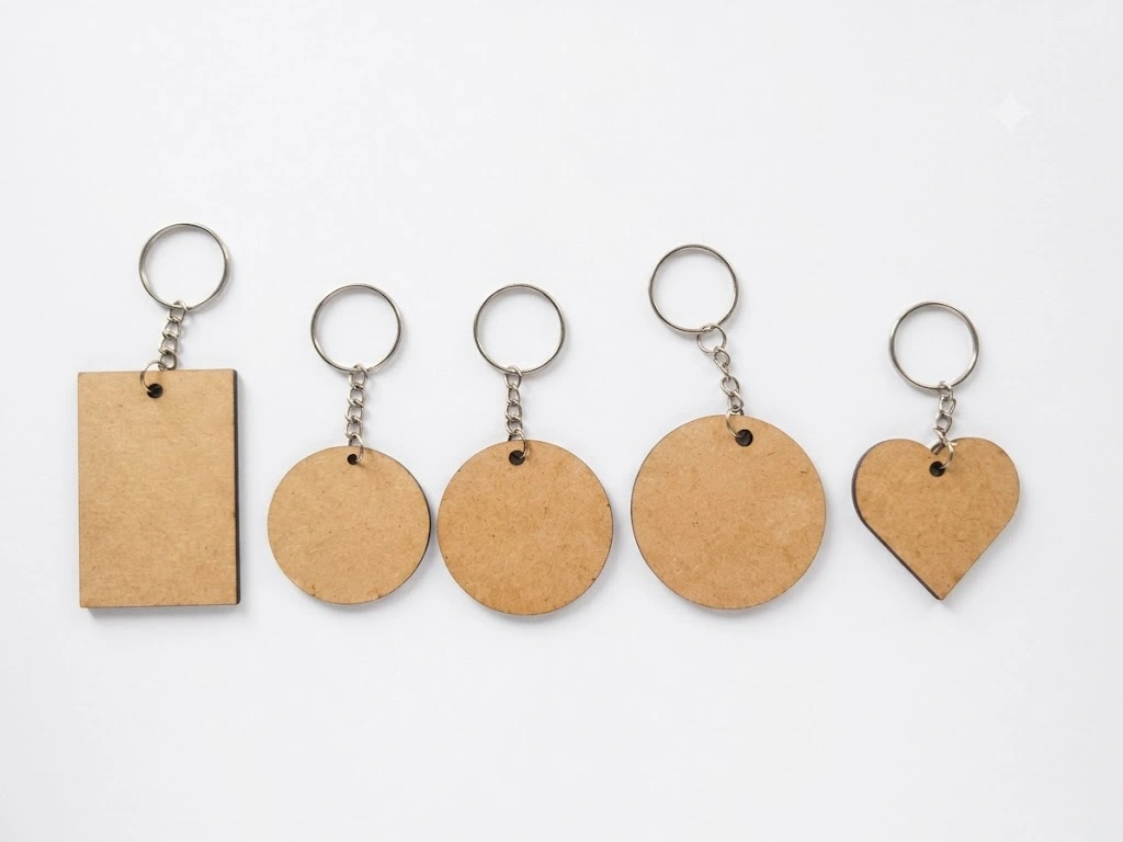 Bases para Chaveiro em MDF Cru - Imagem 1